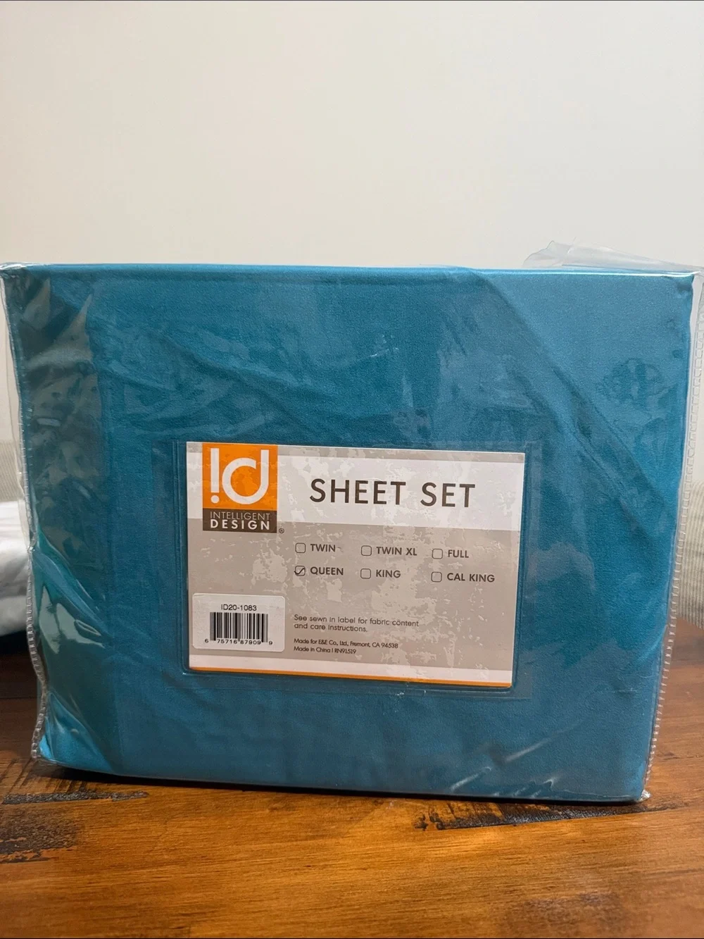 Turquoise Fabric sheet set queen size